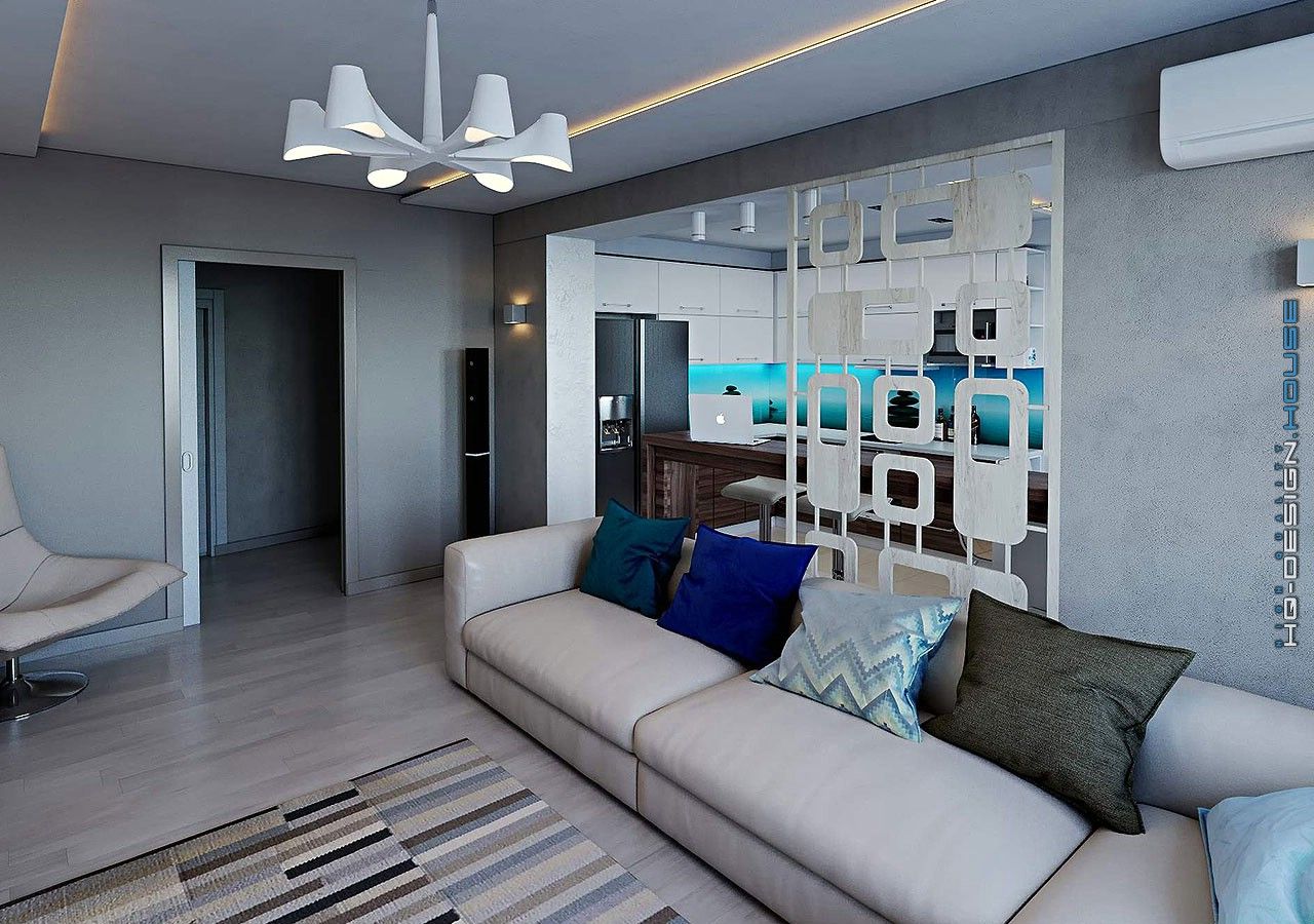 Дизайн интерьера квартиры, hq-design hq-design Ruang Keluarga Modern