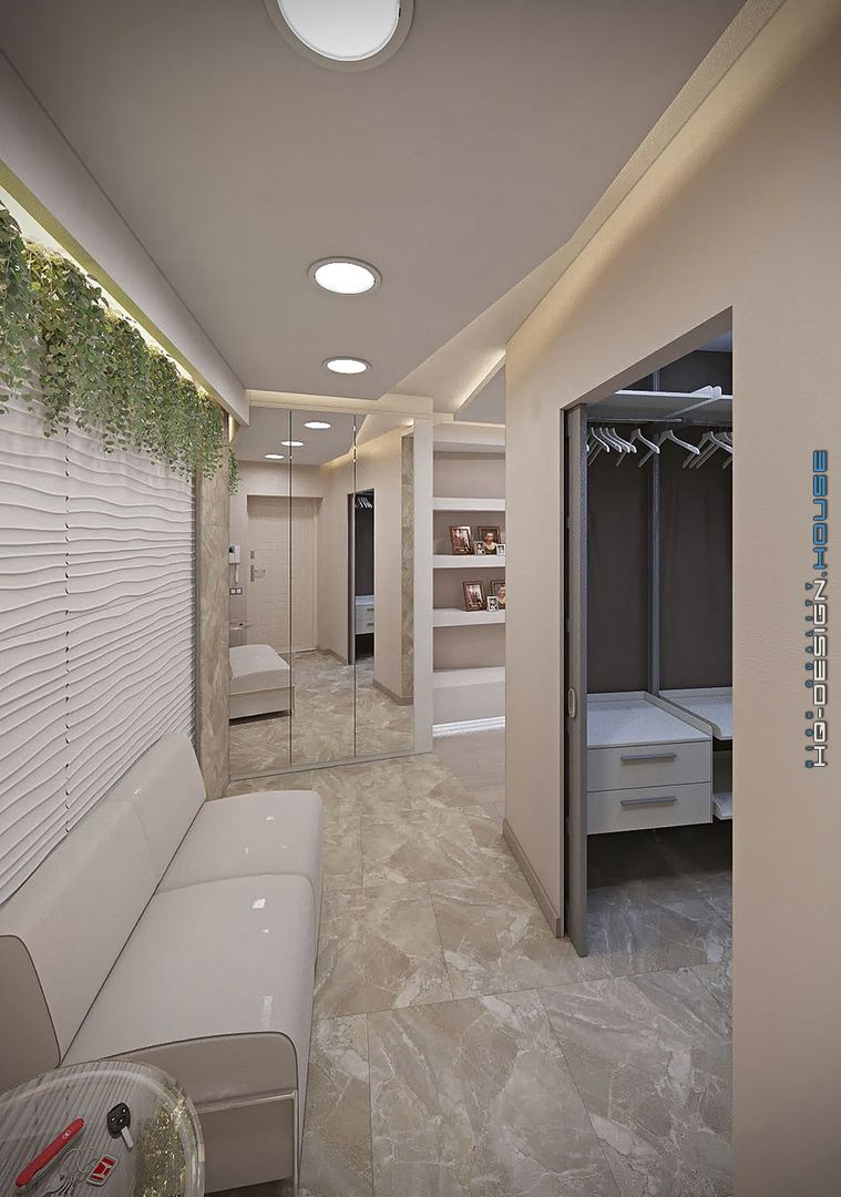 Дизайн интерьера квартиры, hq-design hq-design Modern corridor, hallway & stairs