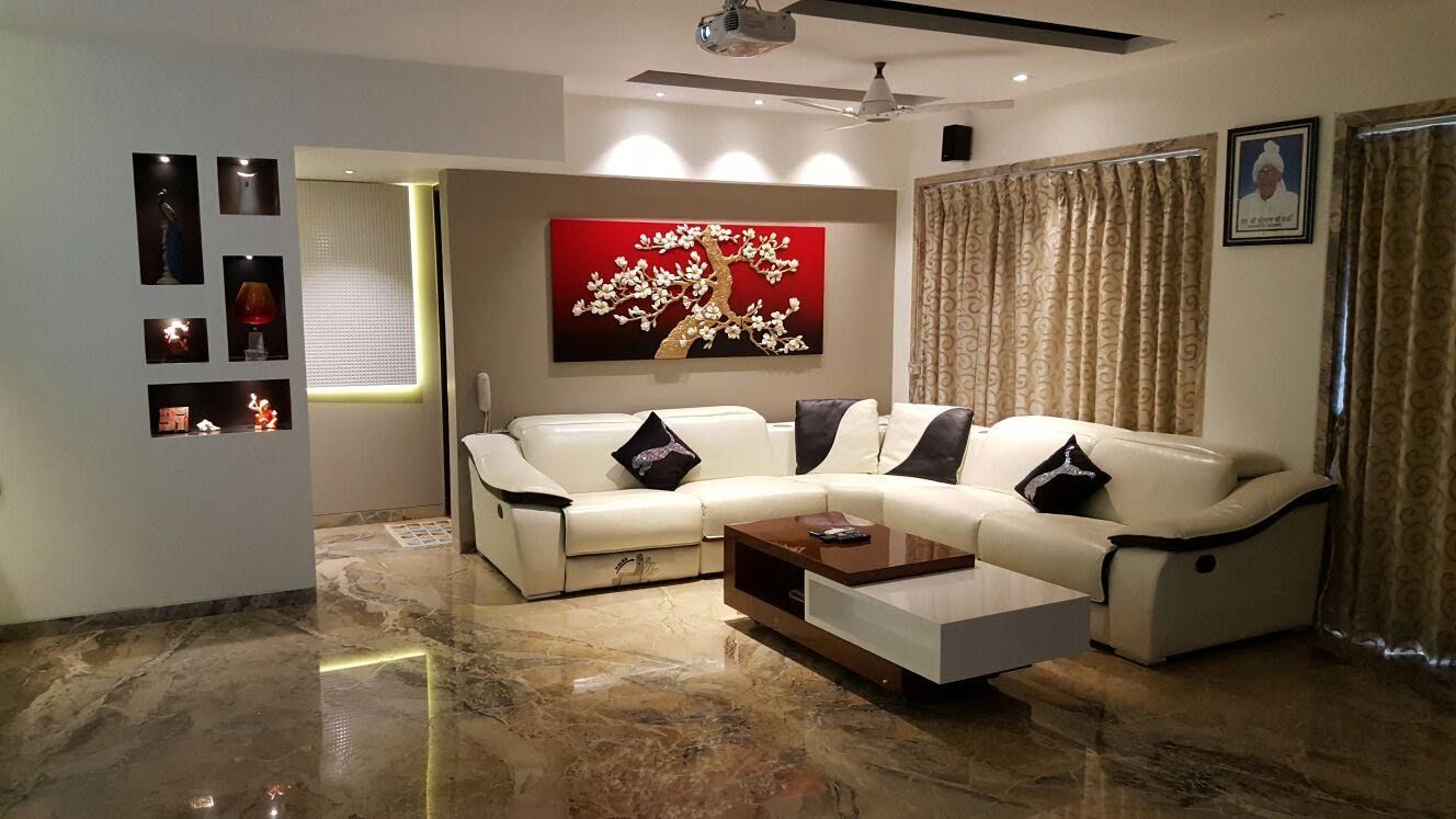 residence, NCA naresh chandwani & associates NCA naresh chandwani & associates Soggiorno moderno PVC