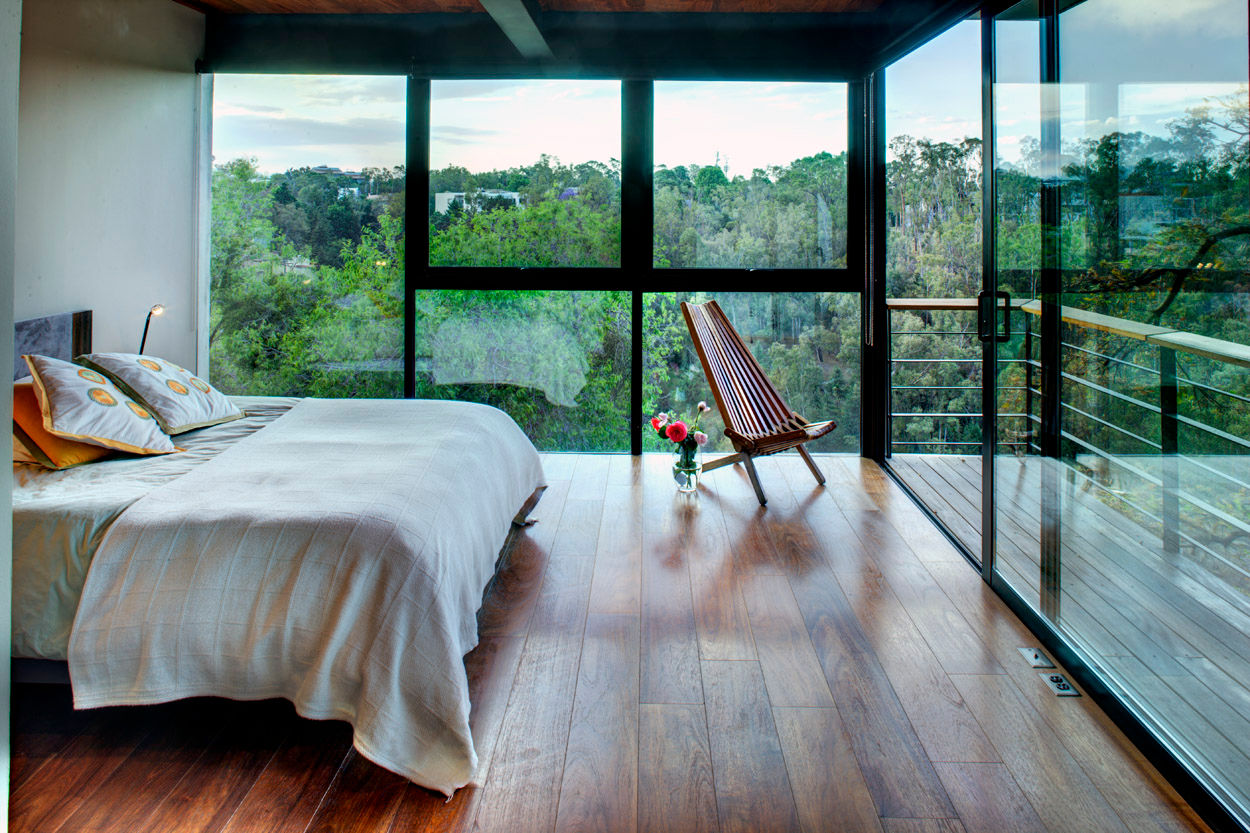 Casa LA 356, RIMA Arquitectura RIMA Arquitectura Quartos modernos Madeira Acabamento em madeira