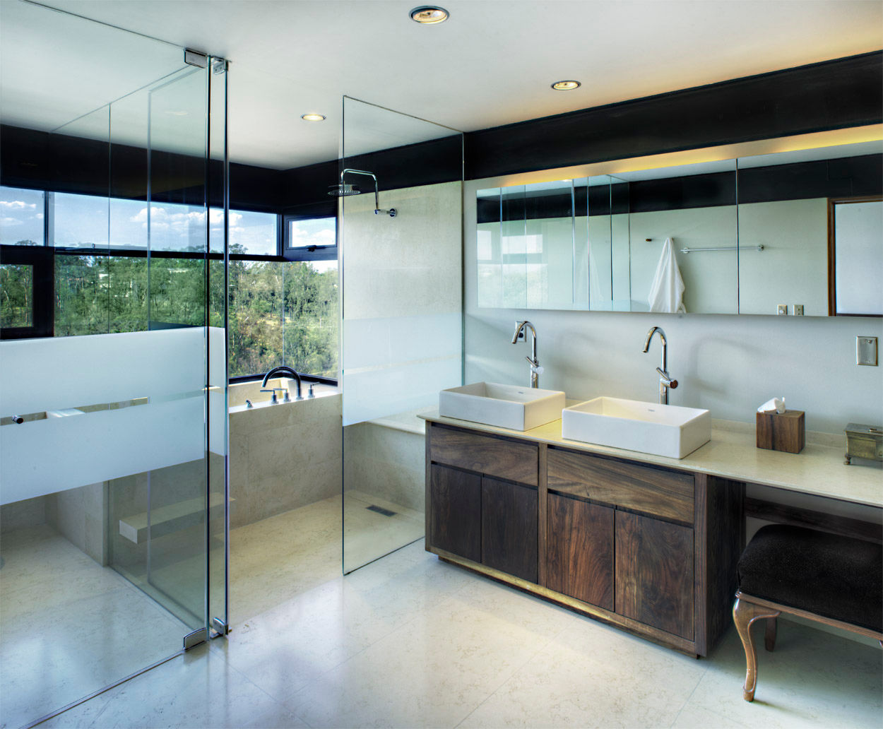 Casa LA 356, RIMA Arquitectura RIMA Arquitectura Modern Bathroom Glass