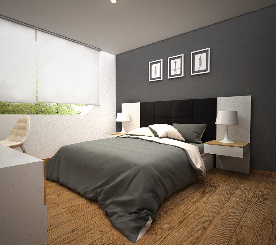 CERRO AZUL, Kuro Design Studio Kuro Design Studio Scandinavian style bedroom