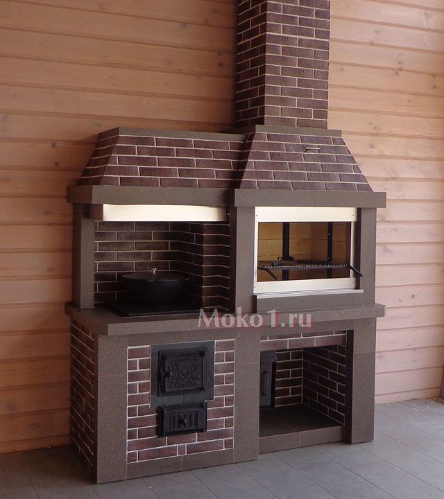 Барбекю мангал с печью под казан, Moko barbecue Moko barbecue Classic style kitchen Bricks Kitchen utensils