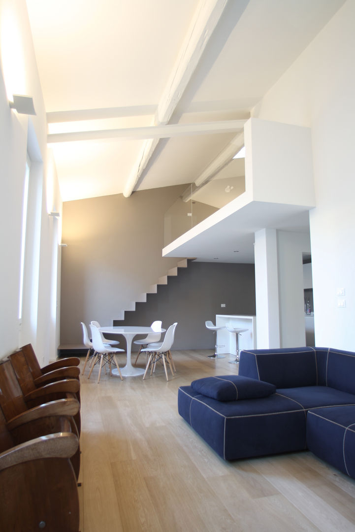 Casa F - Firenze, Filippo Rak Architetto Filippo Rak Architetto Minimalistische woonkamers