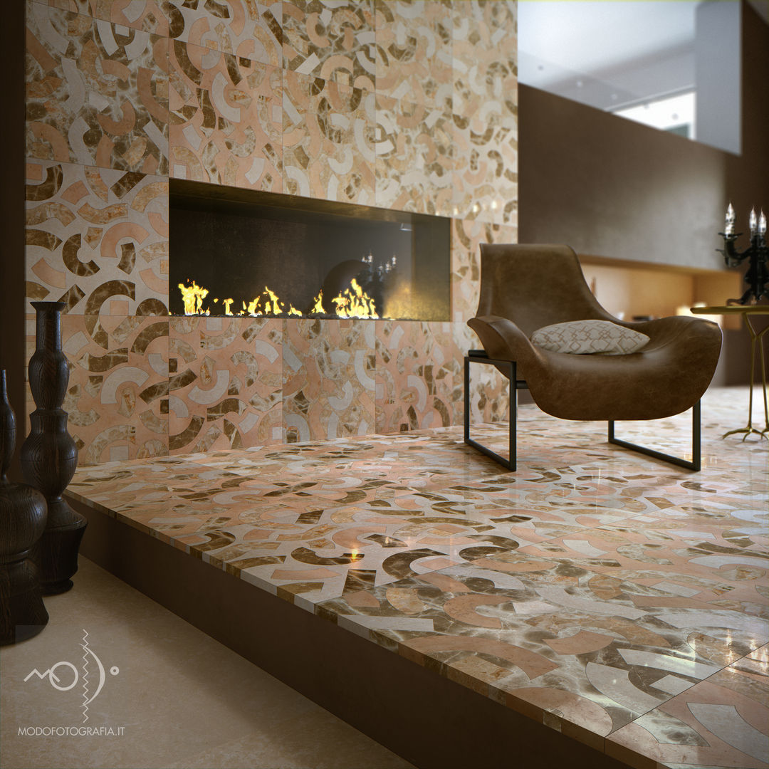 homify Modern living room Marble