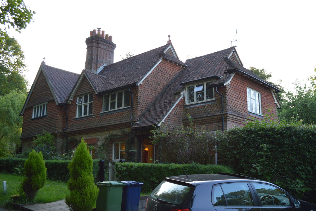 Existing front view of 19th Century property in Haslemere, Surrey ArchitectureLIVE shabby chic,semi-detached house