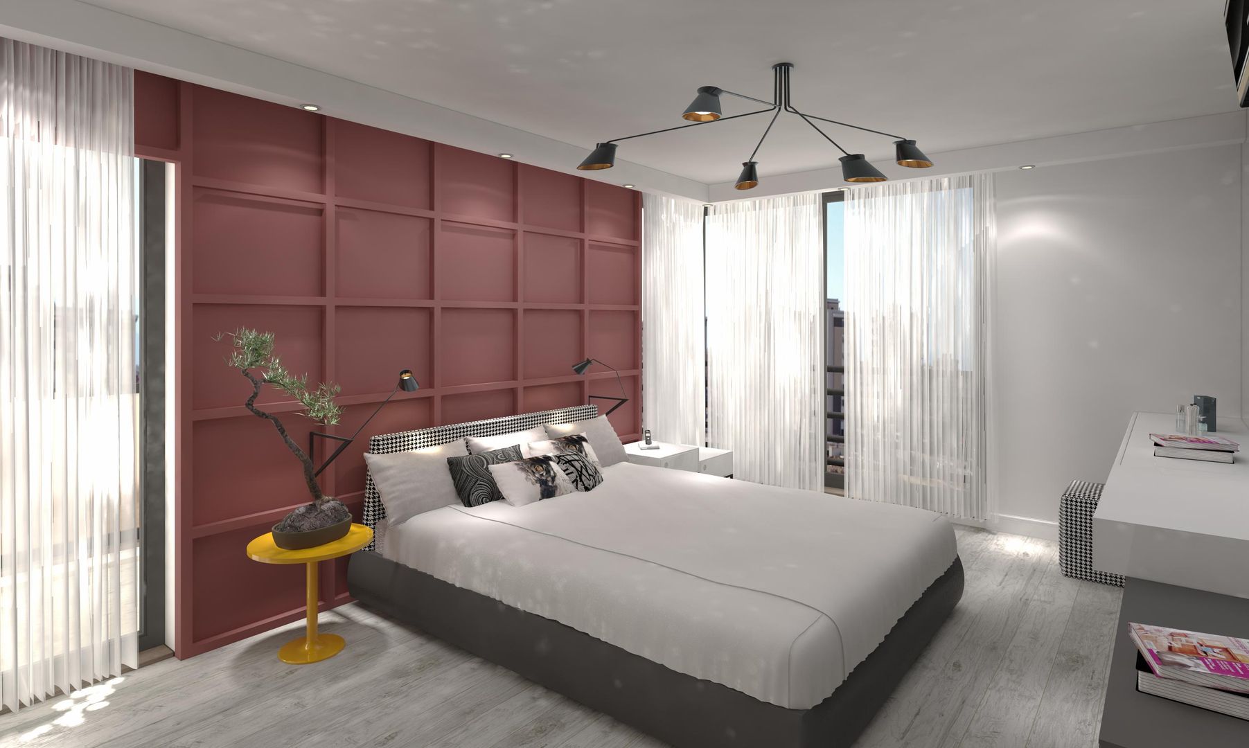 KAPLAN RESIDENCE, Mimoza Mimarlık Mimoza Mimarlık Modern style bedroom