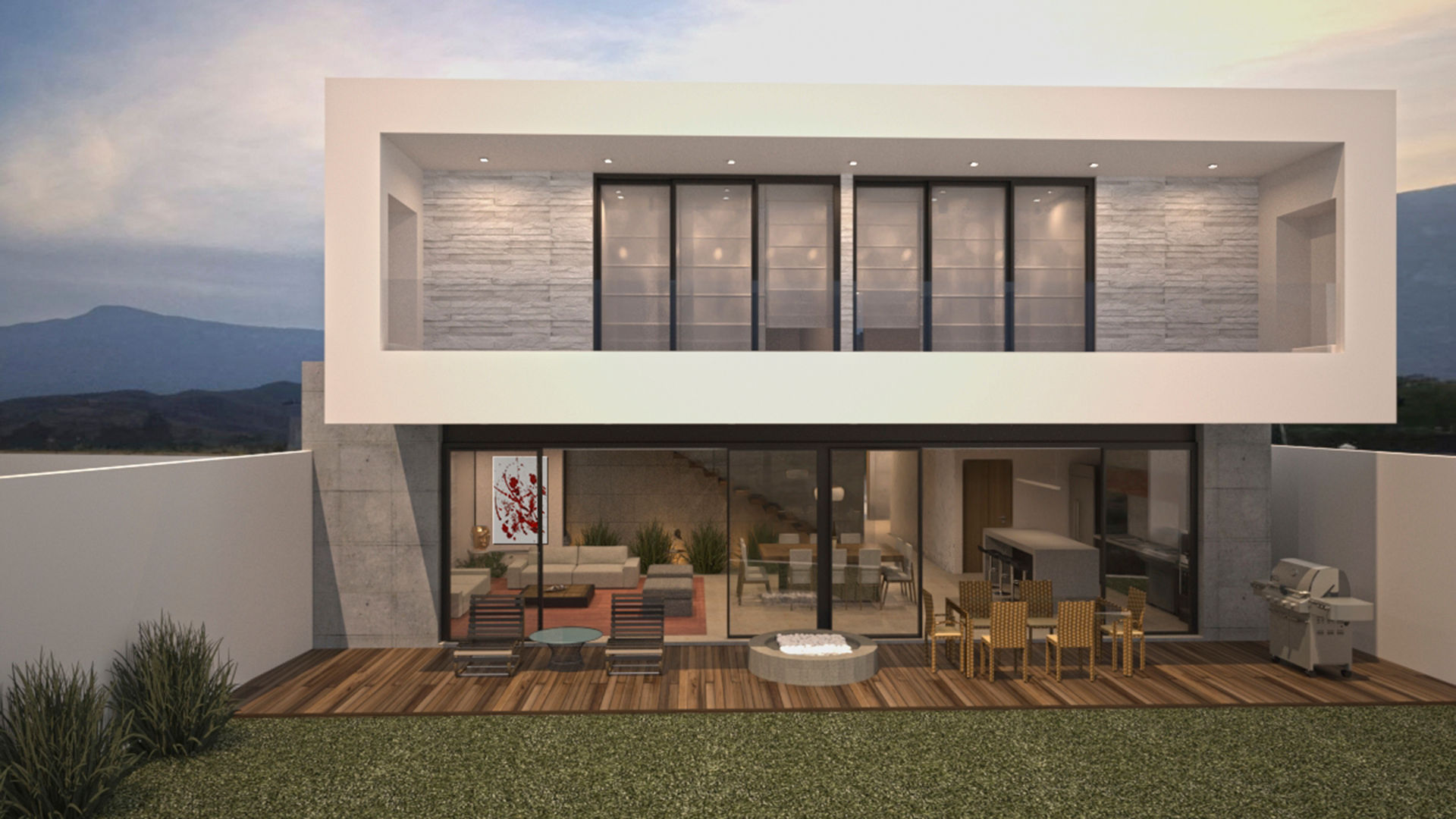 Fachada posterior homify Casas modernas