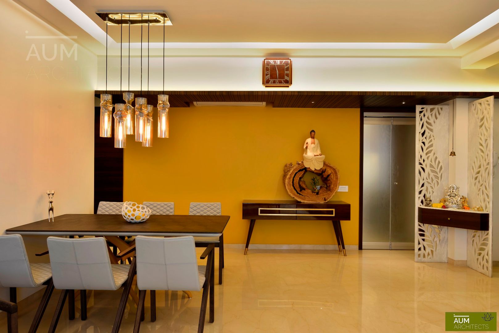 homify Dining room سنگ مرمر