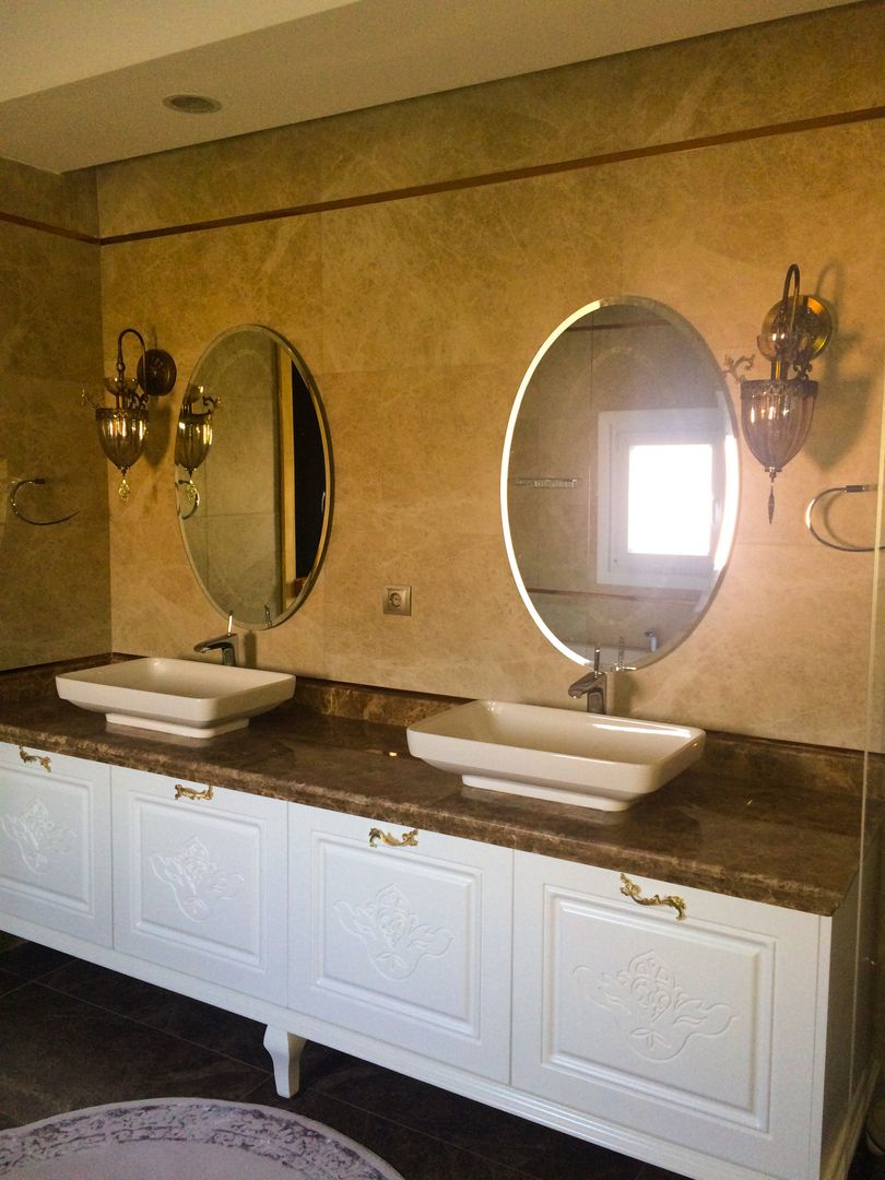 F.Ö. Evi, YASEMİN ALTINOK MİMARLIK YASEMİN ALTINOK MİMARLIK Mediterranean style bathrooms Decoration
