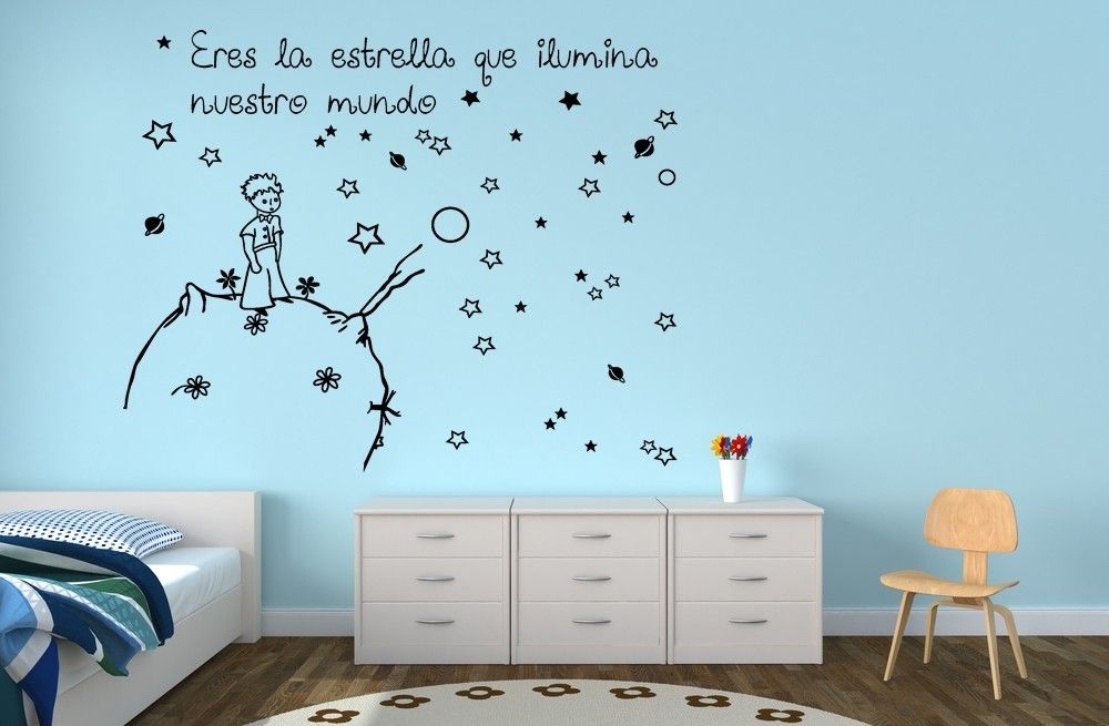 Vinilo El Principito Ilumina Nuestro Mundo Vinilos infantiles Cuartos infantiles de estilo moderno Accesorios y decoración