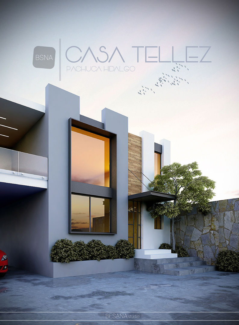 Ampliacion Casa Tellez, Besana Studio Besana Studio Дома в стиле минимализм