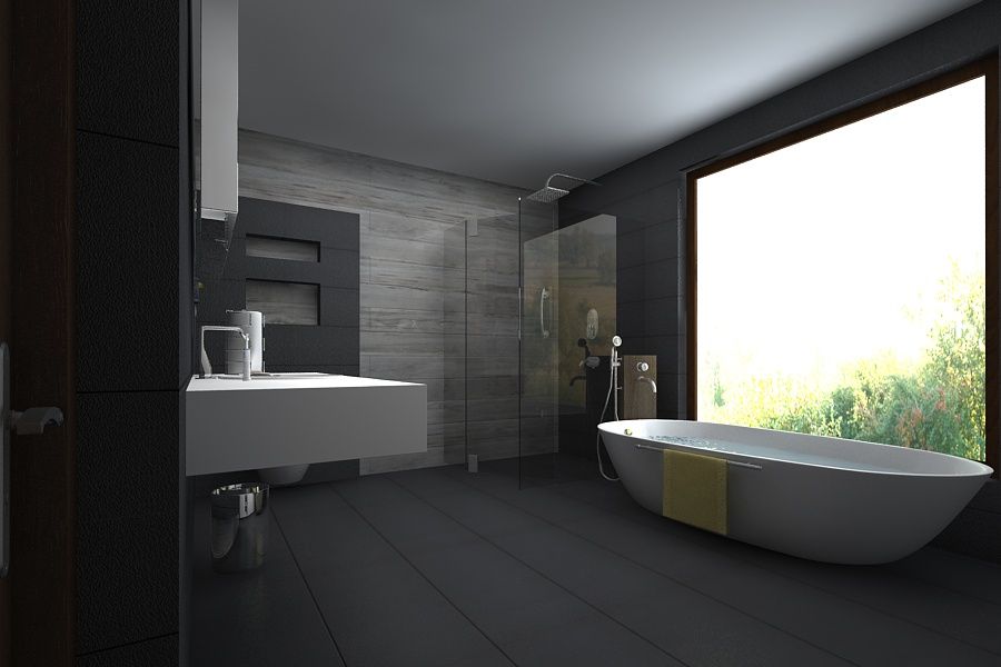 master bathroom A Mans Creation 現代浴室設計點子、靈感&圖片