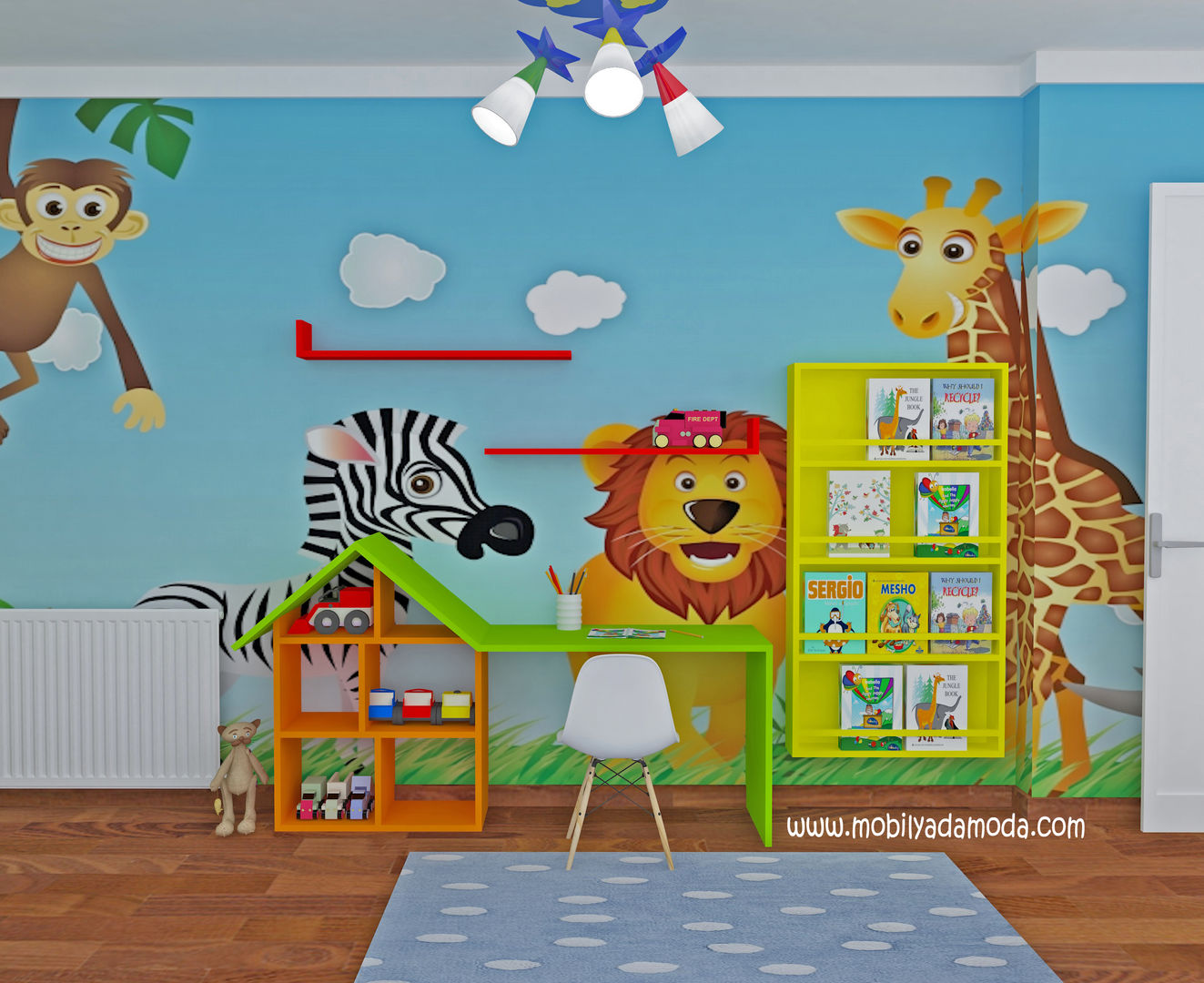 Montessori Odası, MOBİLYADA MODA MOBİLYADA MODA Детская комната в стиле модерн Дерево Эффект древесины