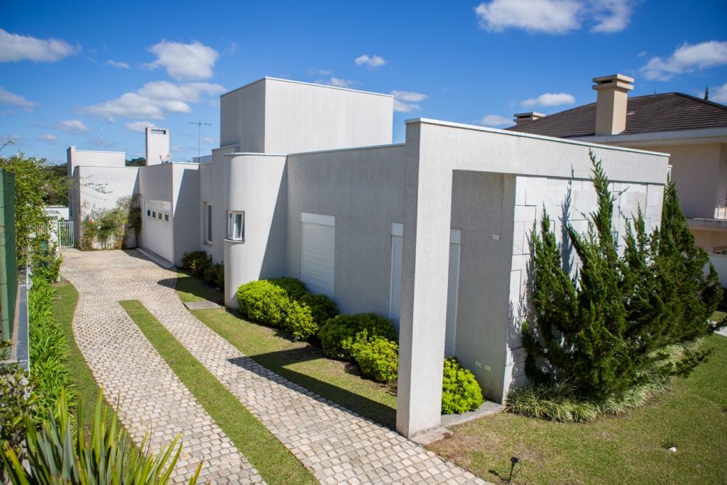 Fachada Lateral Esquerda Bernacki Arquitetura Casas modernas Mármore