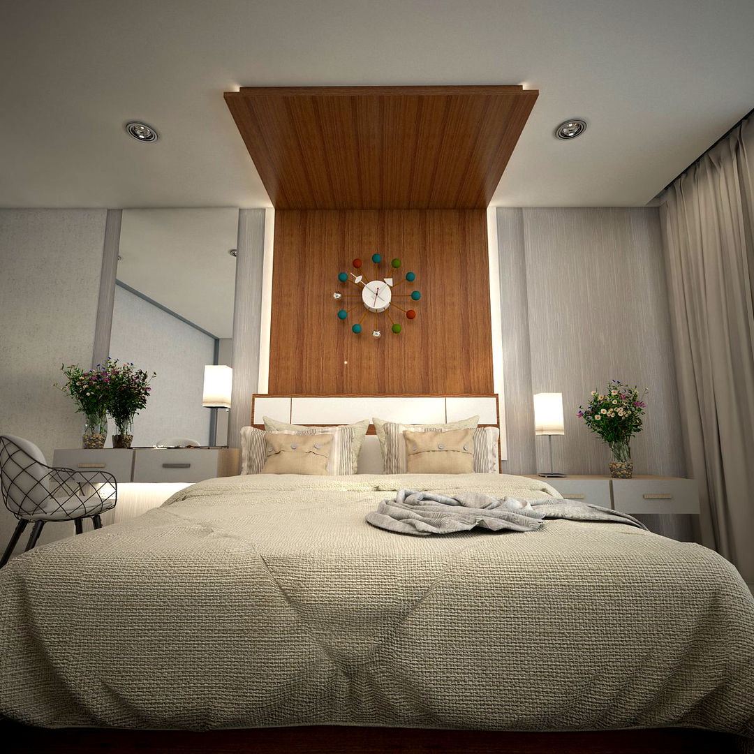 DISEÑO DE INTERIORES, PROYECTARQ | ARQUITECTOS PROYECTARQ | ARQUITECTOS Modern style bedroom Concrete