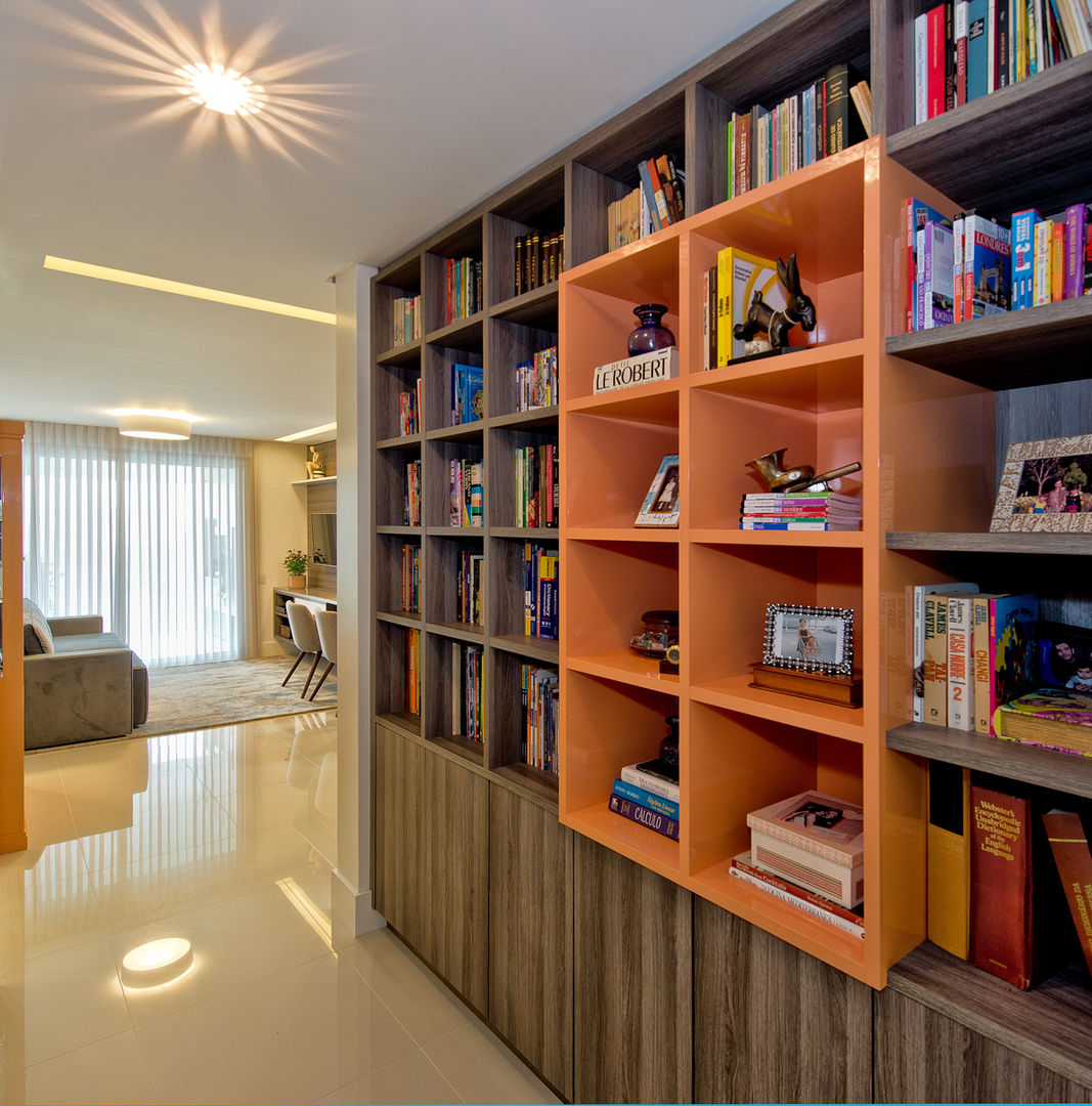 Residência JQ | Agronômica, Tatiana Junkes Arquitetura e Luminotécnica Tatiana Junkes Arquitetura e Luminotécnica Moderne Wohnzimmer