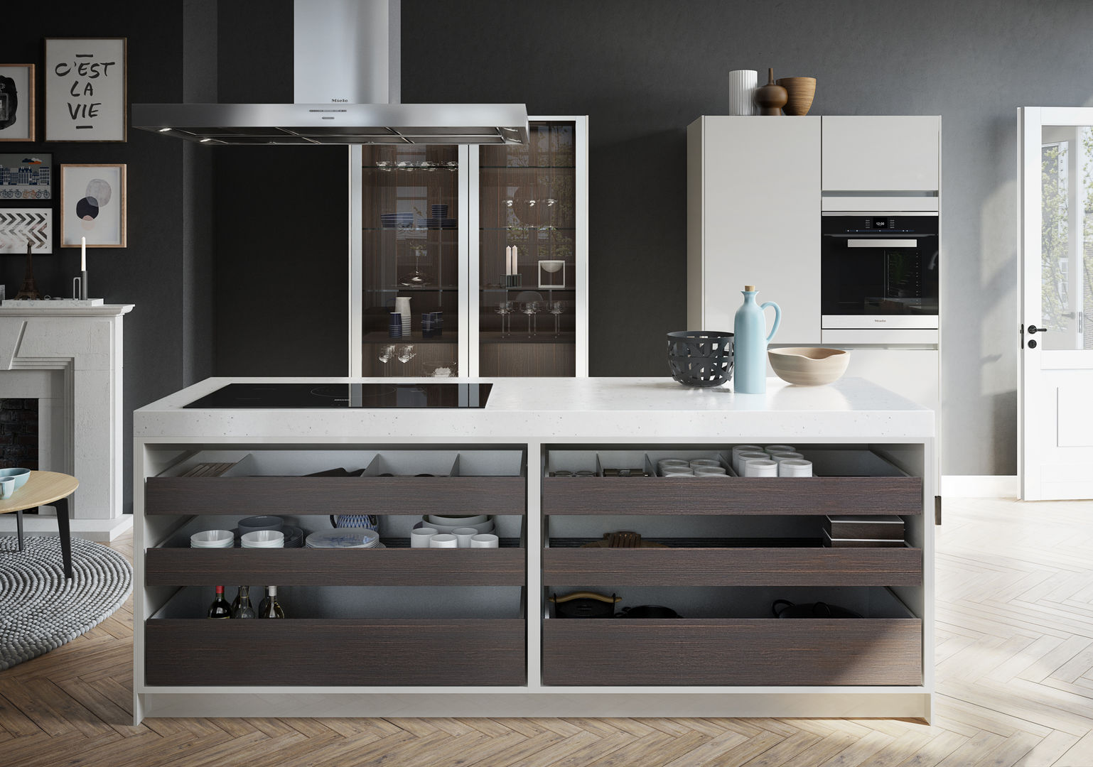 Die urbane Welt der modernen Küche - SieMatic Urban, KDE - Küchen Design Essen KDE - Küchen Design Essen インダストリアルデザインの キッチン 収納