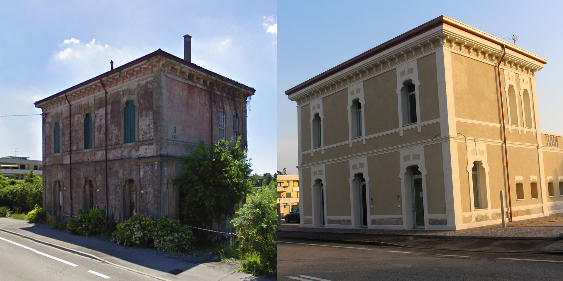 Restauro facciata ex-stazione ferroviaria a Limena, Eleni Decor Eleni Decor Commercial spaces Schools