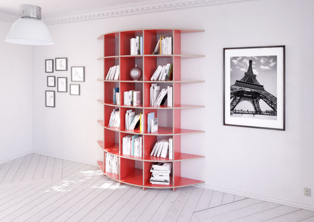 Bücherregale, form.bar form.bar Phòng khách Gỗ thiết kế Transparent Shelves