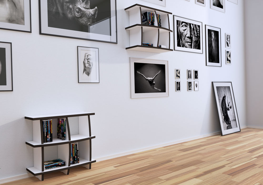 homify Modern living room Shelves