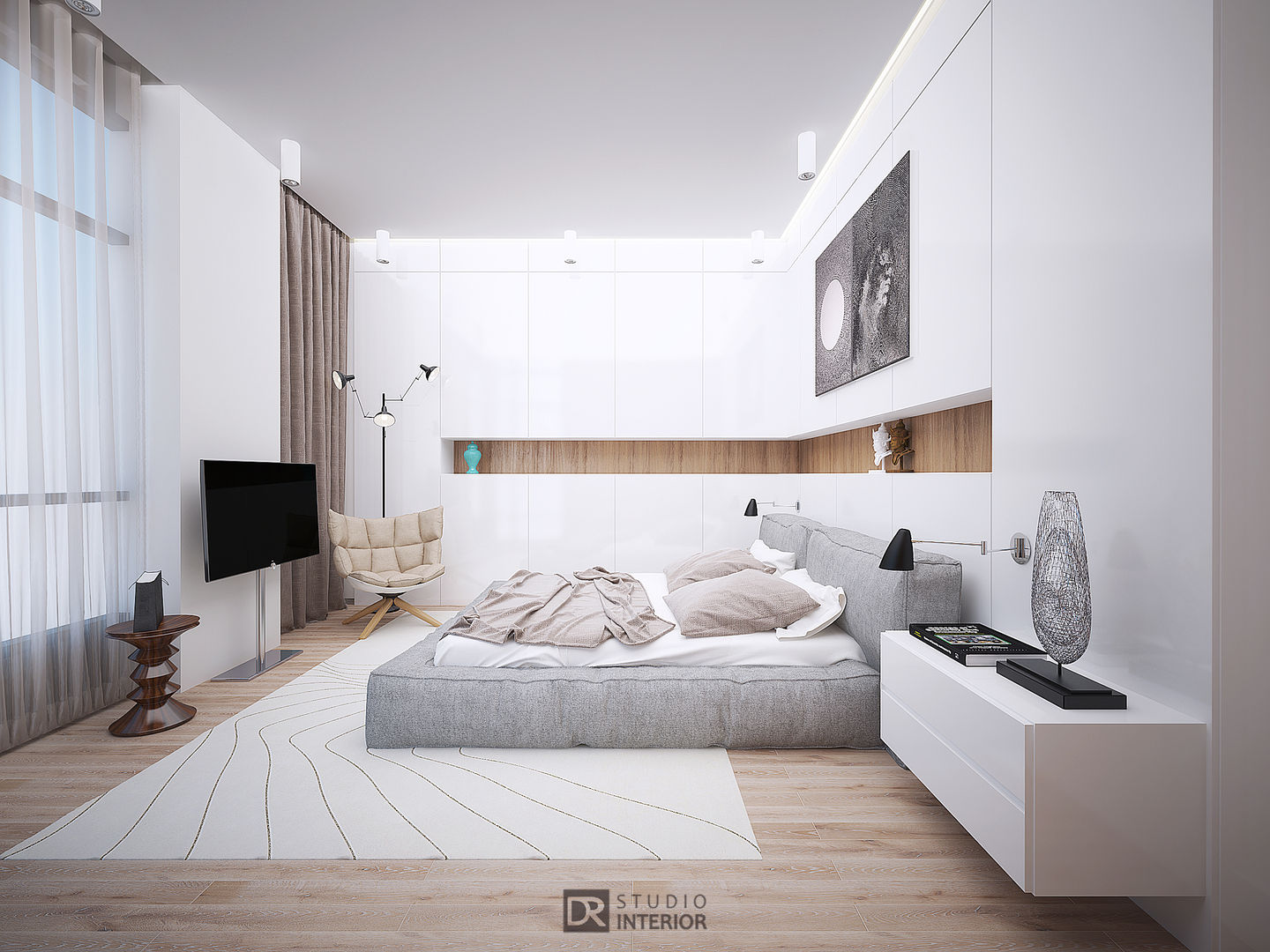 Интерьер квартиры 150 м2,г.Москва, DesignRush DesignRush Moderne Schlafzimmer