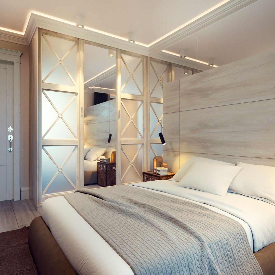 Tender Contemporary Provence Москва, IK-architects IK-architects Scandinavian style bedroom