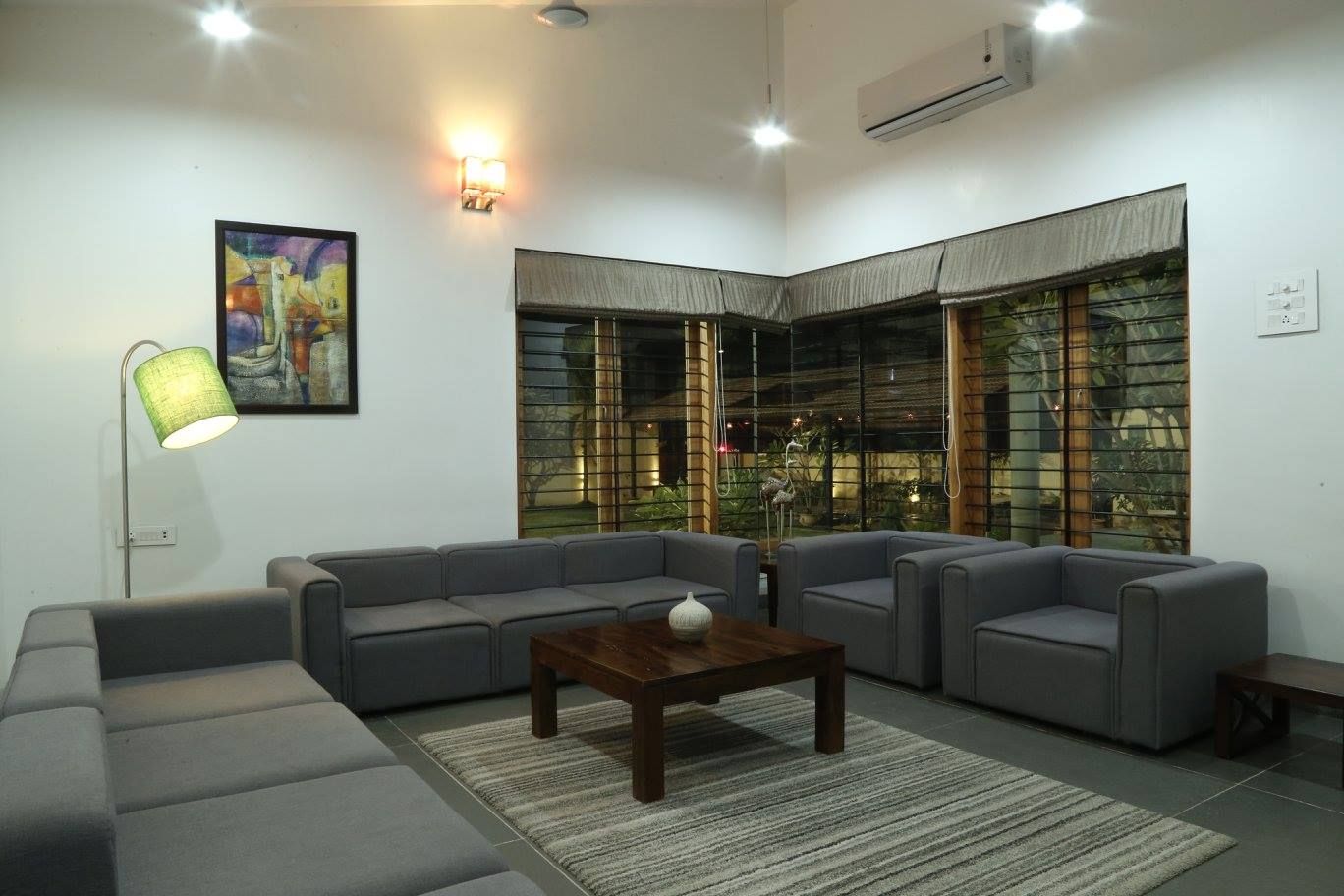 Kasliwal bungalows, 4th axis design studio 4th axis design studio Living room