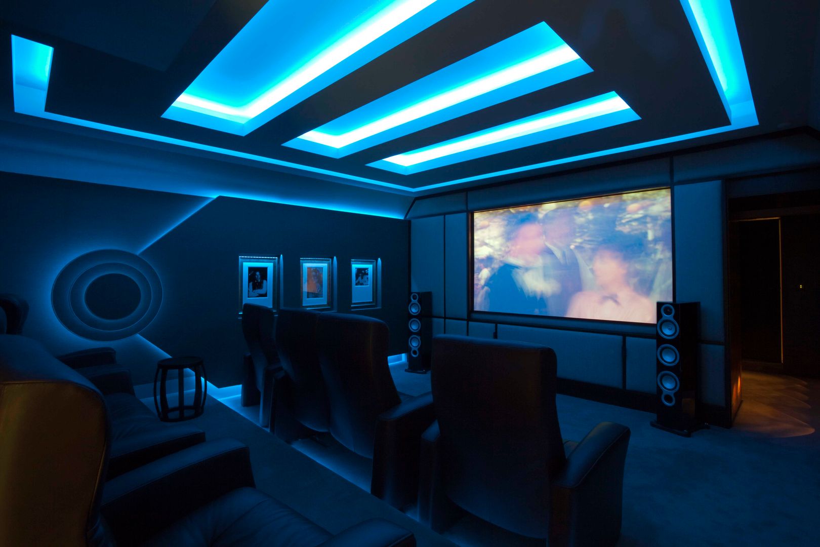 Cinema Room Janine Stone Design Modern media room Bricks Luxury,Cinema,Media