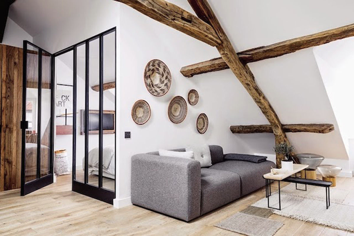 homify Industriële woonkamers