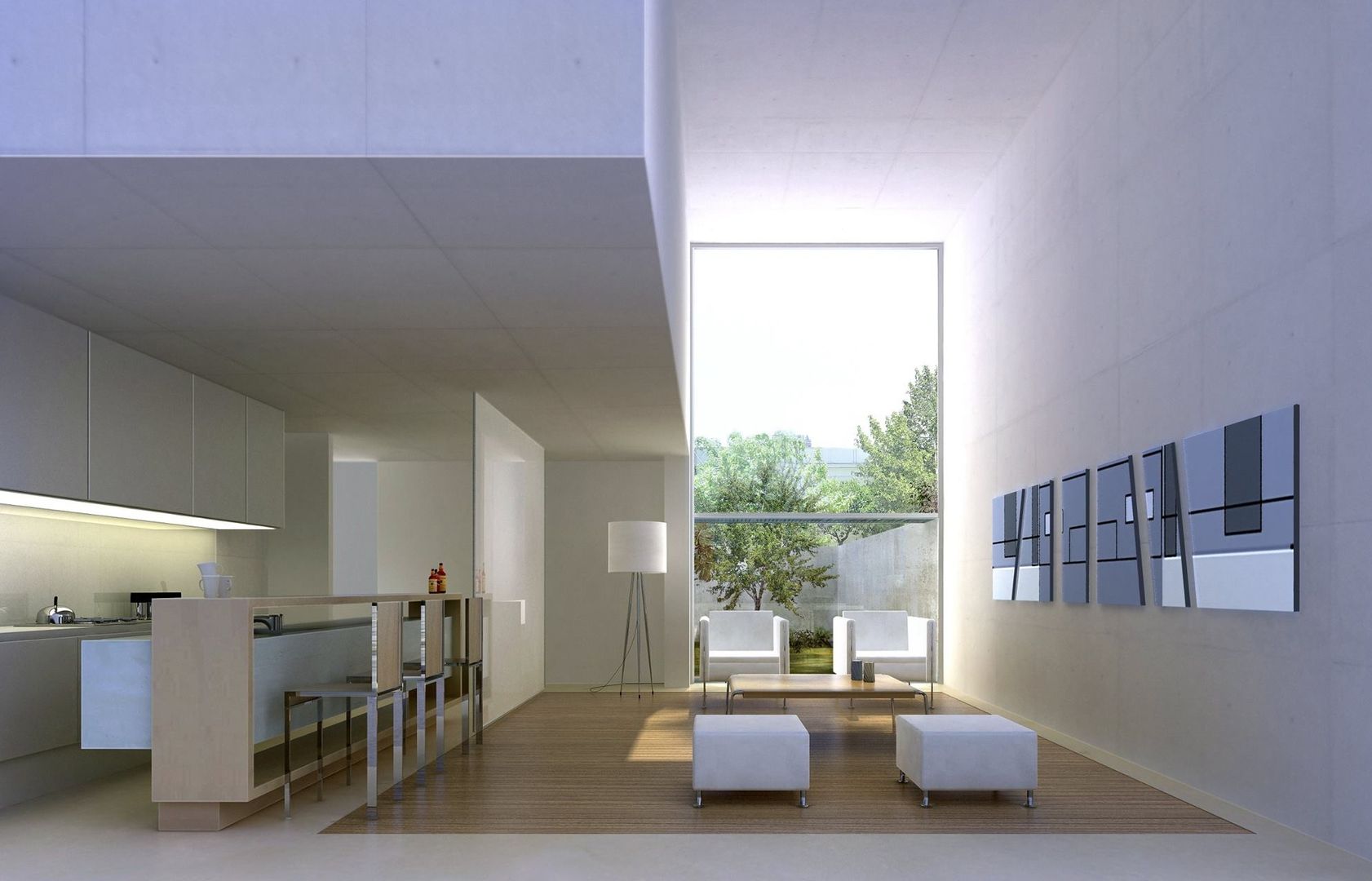 Duplex, MODULUS ARQUITECTURA MODULUS ARQUITECTURA Salones de estilo minimalista