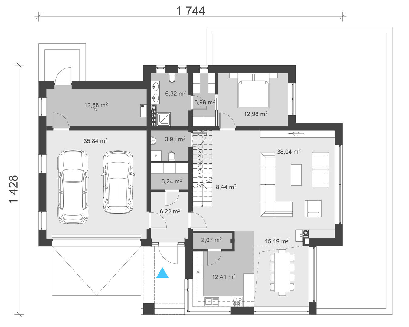 uA22, uArchitekta uArchitekta Pasillos, vestíbulos y escaleras modernos