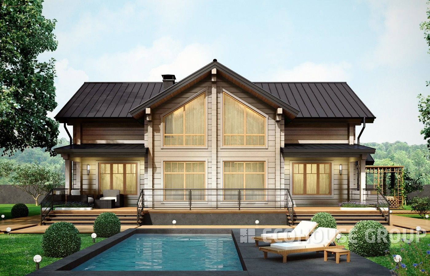 Маурин, EcoHouse Group EcoHouse Group บ้านและที่อยู่อาศัย ไม้ Wood effect