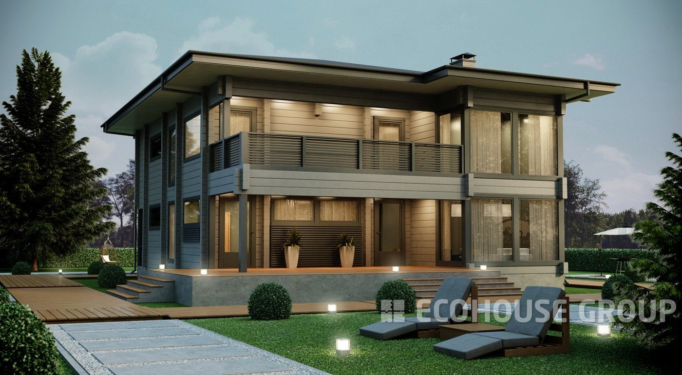 Крокус, EcoHouse Group EcoHouse Group Maisons minimalistes Bois Effet bois