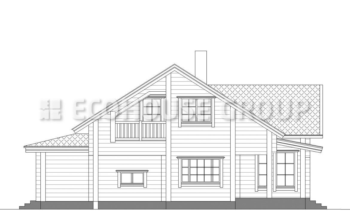 Монте, EcoHouse Group EcoHouse Group บ้านและที่อยู่อาศัย ไม้ Wood effect