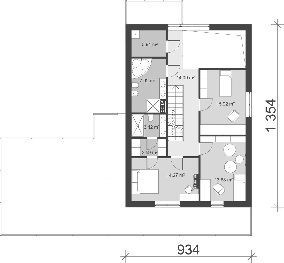 Nowoczesny projekt domu uA21, uArchitekta uArchitekta