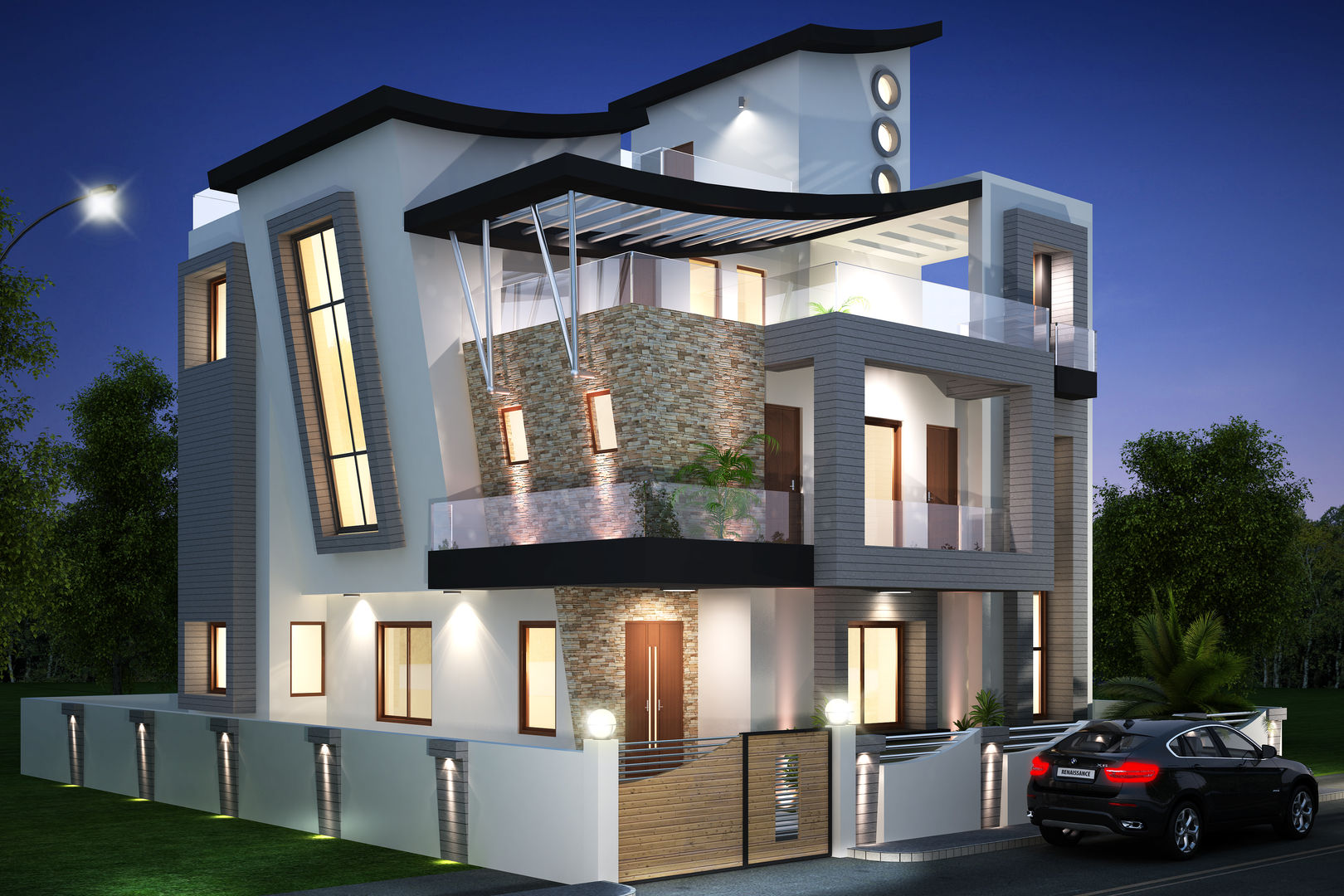 SADHWANI BUNGALOW, 1 Square Designs 1 Square Designs Modern houses