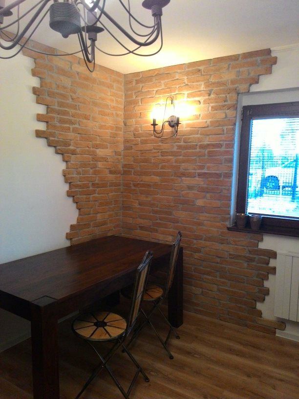 RETRO LINE, ITA Poland s.c. ITA Poland s.c. Rustic style living room Bricks