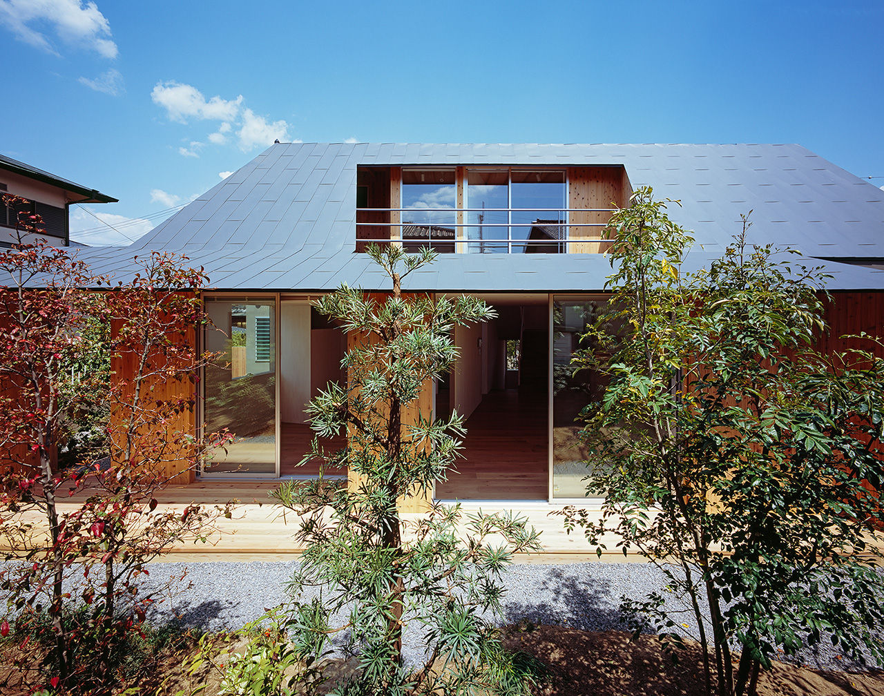 学園前の住宅／Gakuenmae house, 黒川智之建築設計事務所 黒川智之建築設計事務所 Dom z drewna Drewno O efekcie drewna