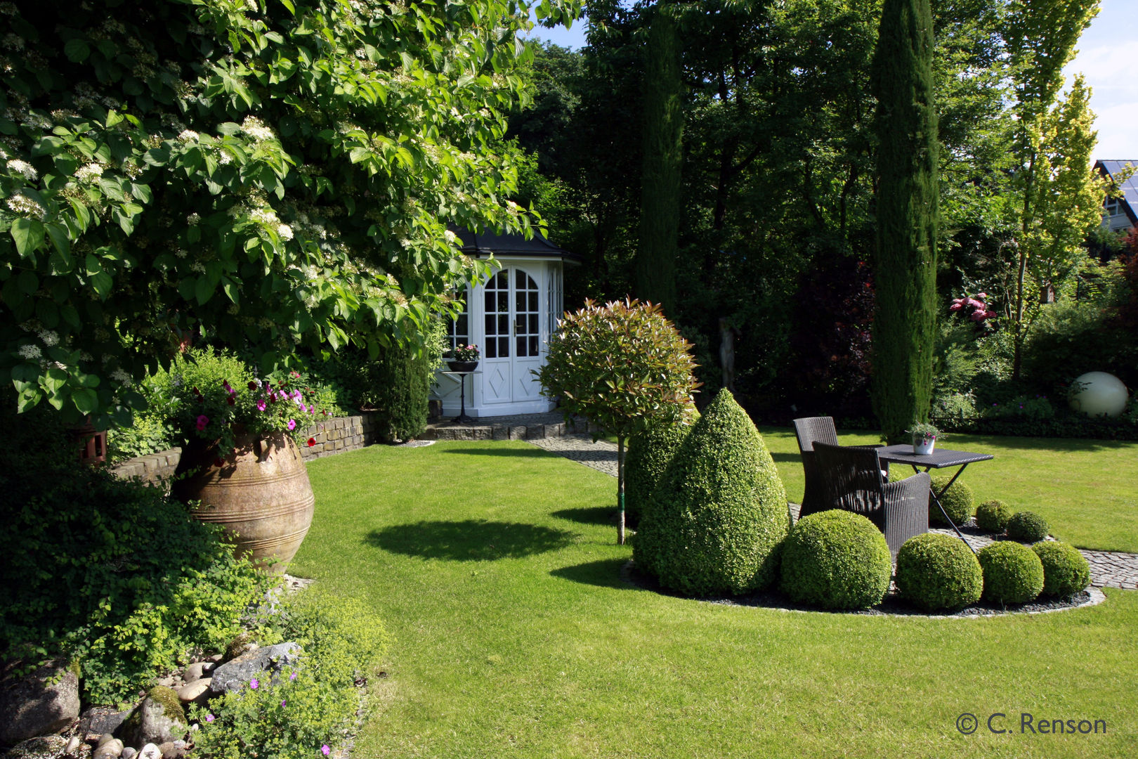 Garten mit Bachlauf, dirlenbach - garten mit stil dirlenbach - garten mit stil Vườn phong cách đồng quê