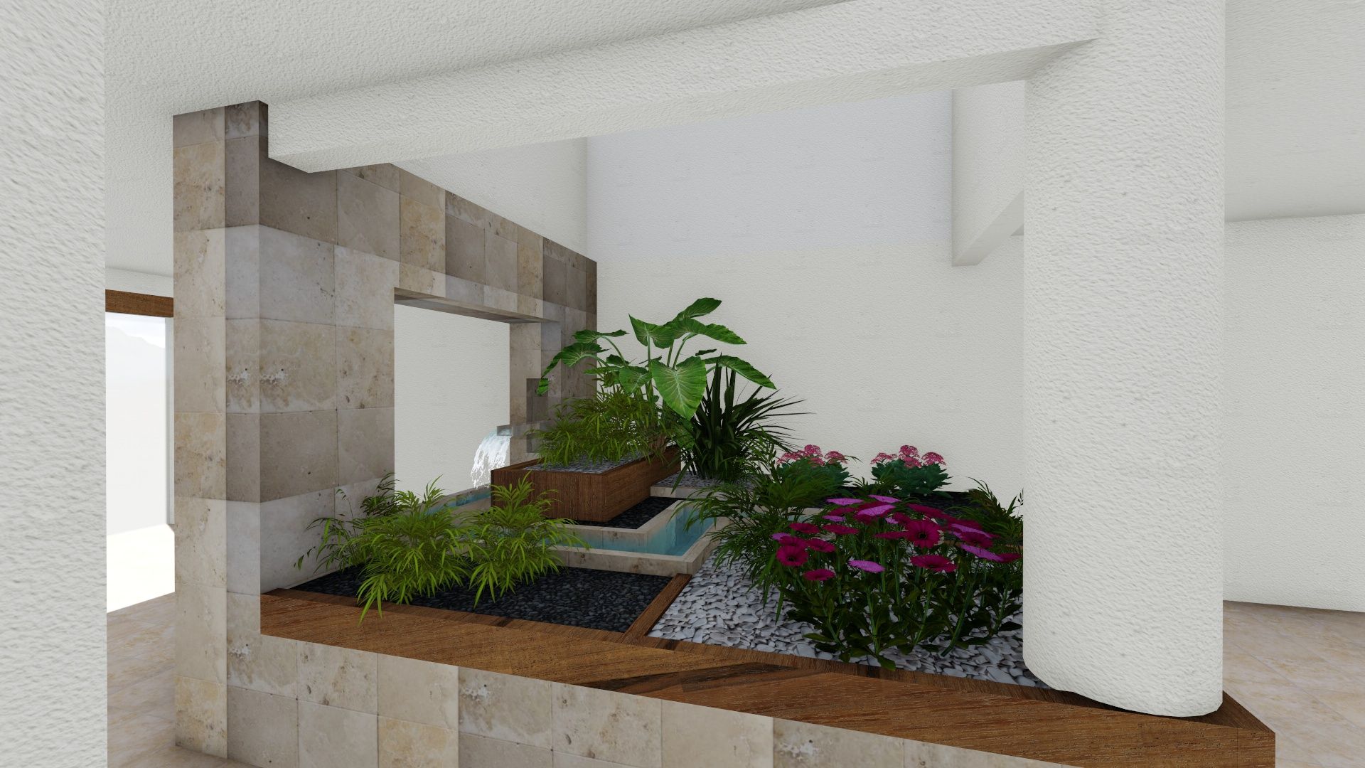 jardin interior, A-labastrum arquitectos A-labastrum arquitectos Minimalist style garden Limestone