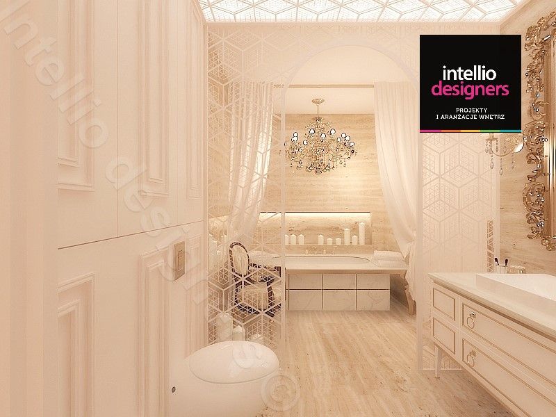 Projekt ultraluksusowego apartamentu w Krakowie, Intellio designers Intellio designers Classic style bathrooms