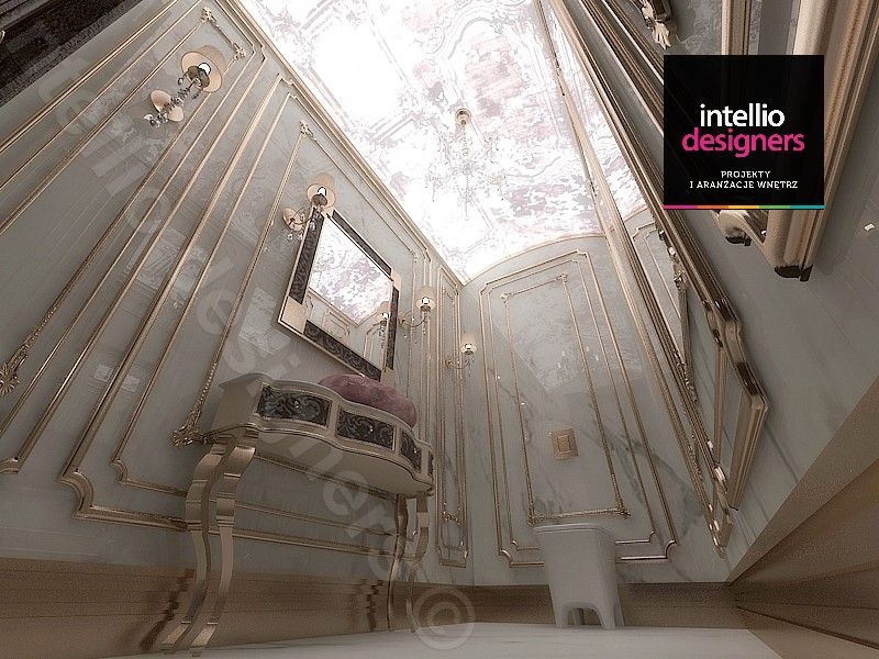 Projekt ultraluksusowego apartamentu w Krakowie, Intellio designers Intellio designers Klassische Badezimmer