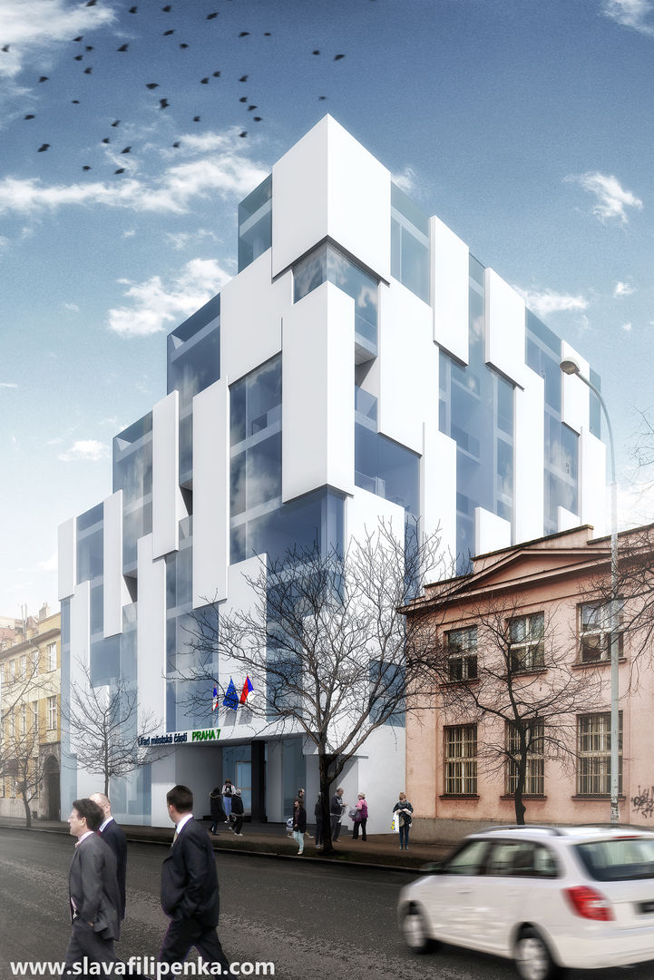 Competition - new City Hall for Prague 7, Filipenka architect Filipenka architect Commercial spaces Reinforced concrete Office buildings