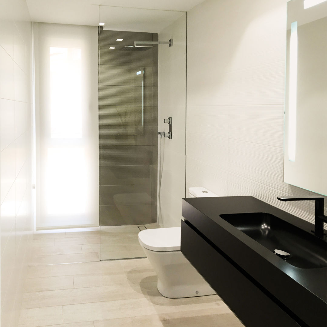 Casa Condesa, arqubo arquitectos arqubo arquitectos Modern bathroom Ceramic