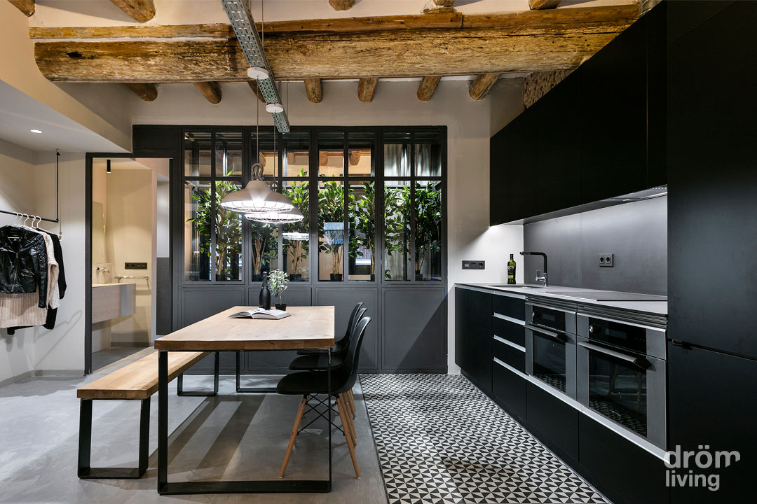 Apartamento en Poblenou: 100% industrial, Dröm Living Dröm Living Nhà bếp phong cách công nghiệp