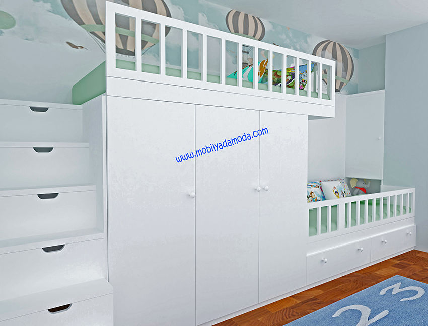 Kişiye Özel Ranza Tasarımı, MOBİLYADA MODA MOBİLYADA MODA Modern nursery/kids room Wood Wood effect