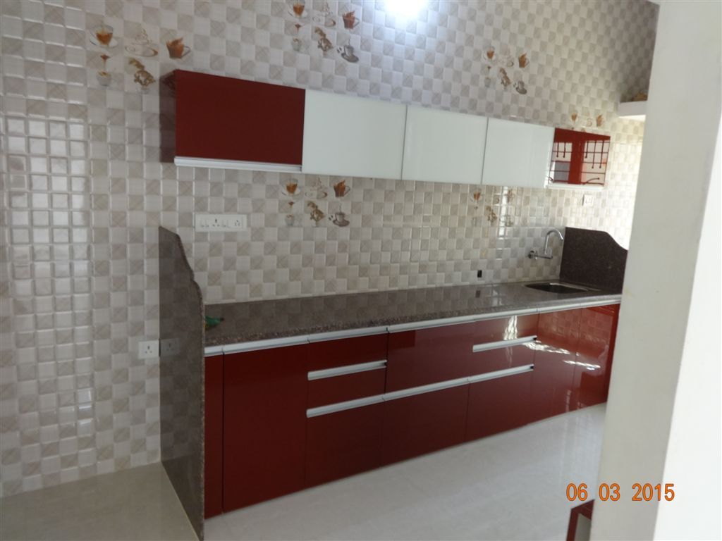 straight kitchen with wall cabinets aashita modular kitchen Modern kitchen
