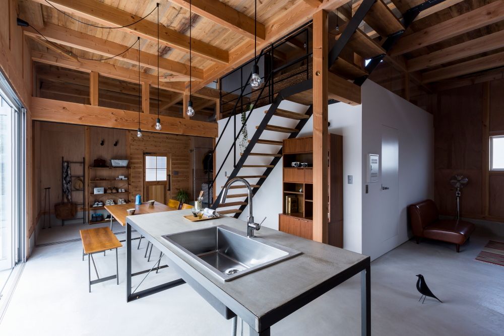 ishibe house, ALTS DESIGN OFFICE ALTS DESIGN OFFICE Rustic style kitchen Wood Wood effect
