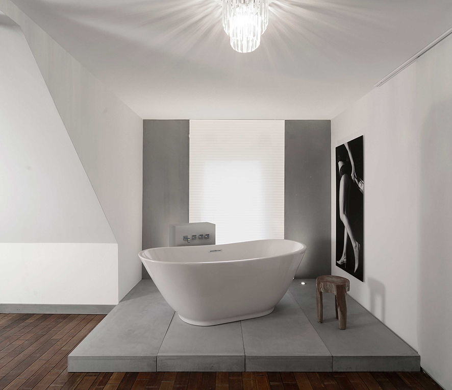 Textilbeton bd-factory, betondesign-factory betondesign-factory Modern bathroom Concrete Bathtubs & showers